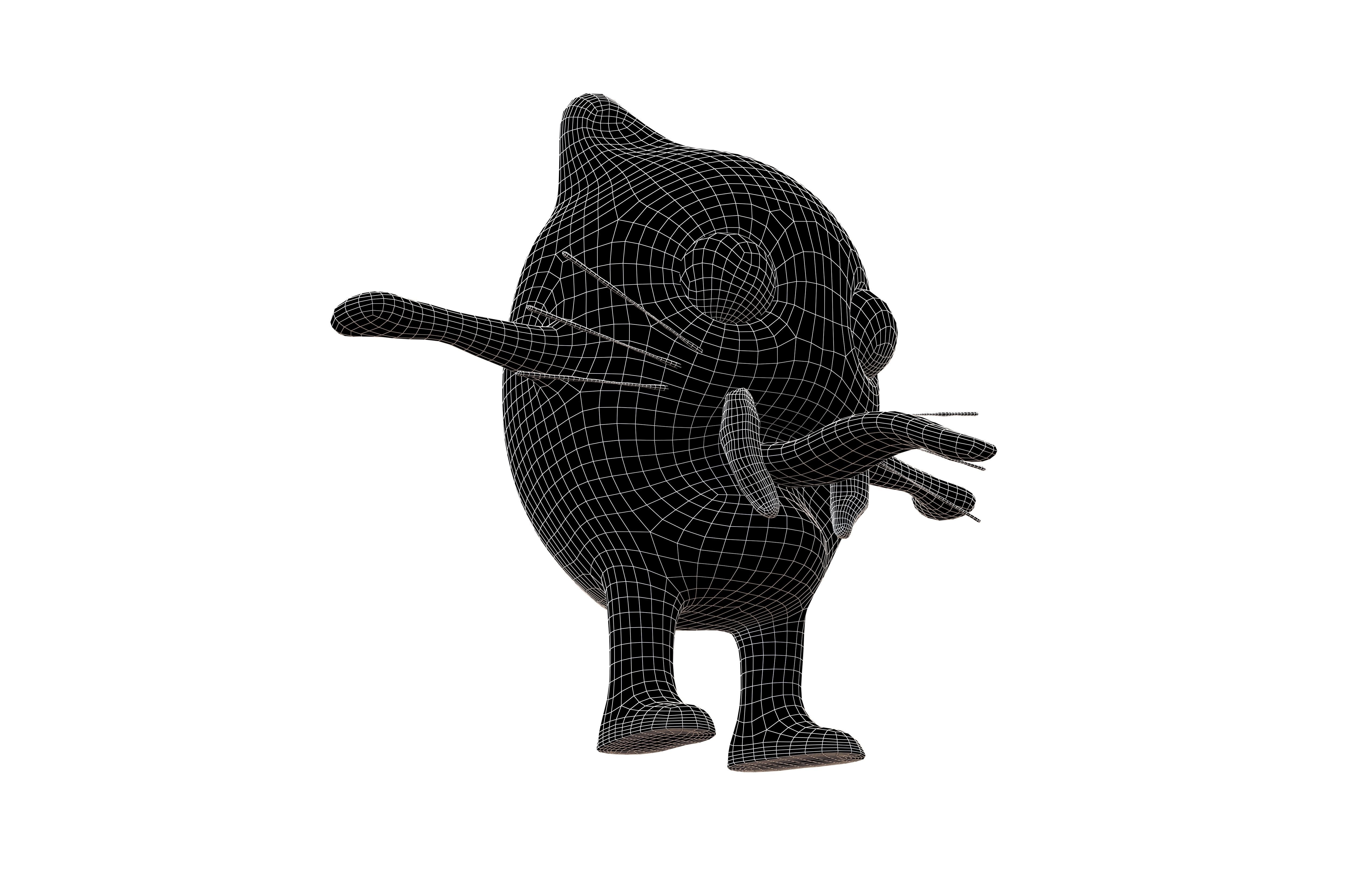 Aliens Monster v2 001 Low-poly 3D model_8