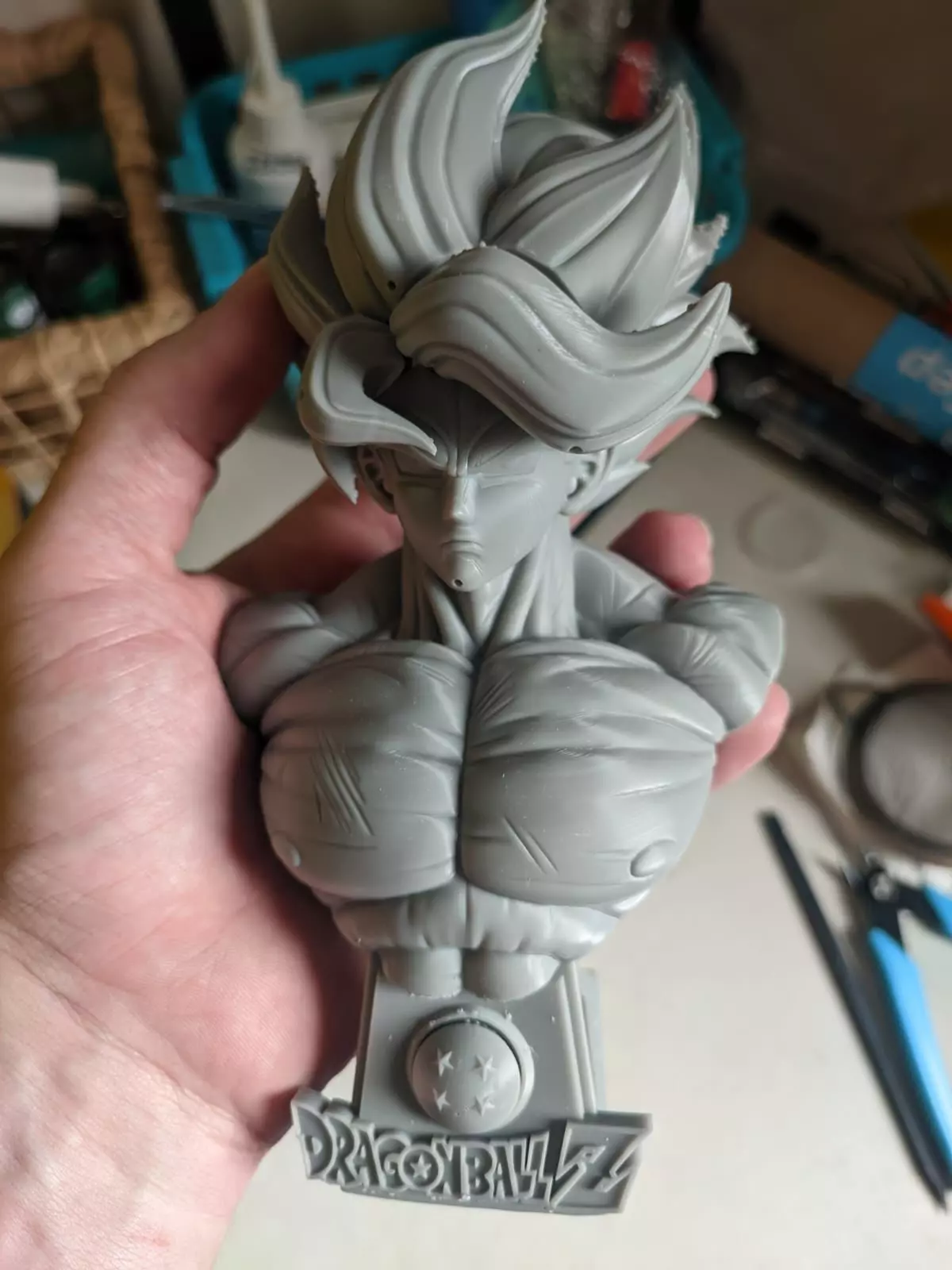 Bust of goku ssj namek 3D print model_0