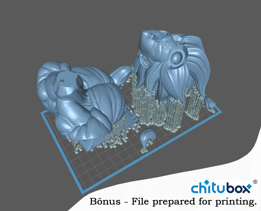 Bust of goku ssj namek 3D print model_17