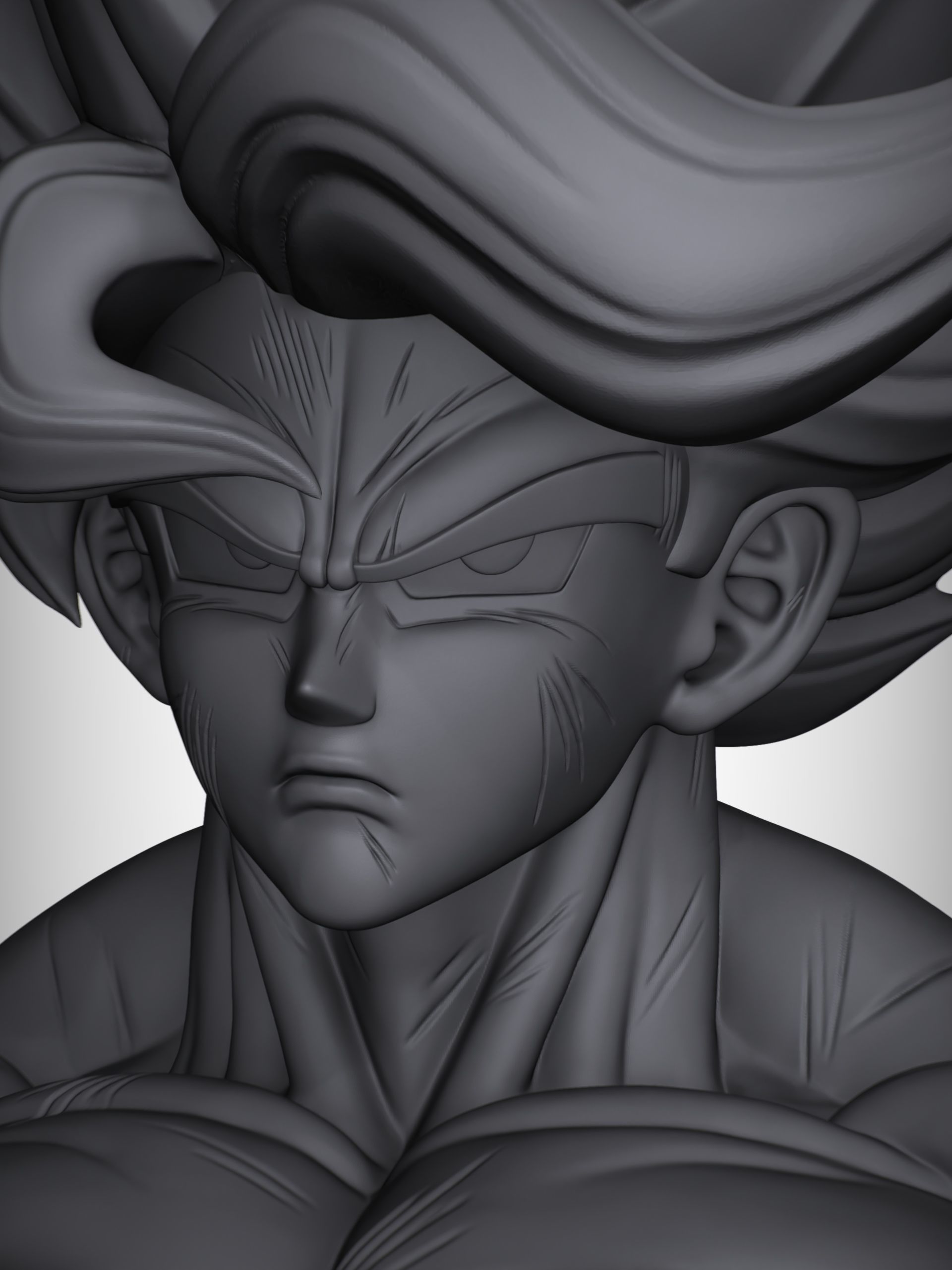 Bust of goku ssj namek 3D print model_16
