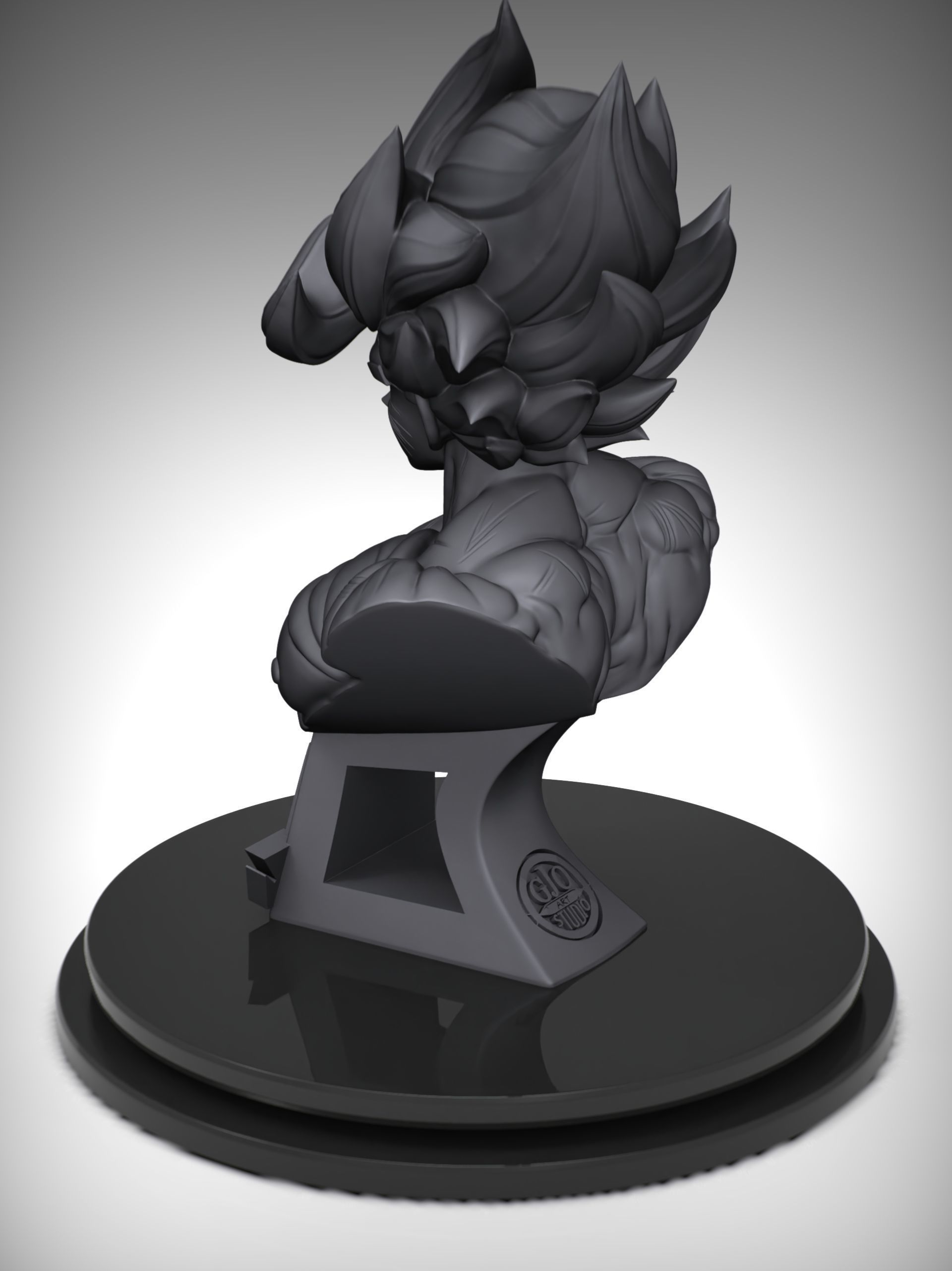 Bust of goku ssj namek 3D print model_14