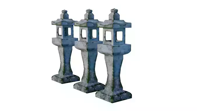 Japanese traditional lantern Free 3D model