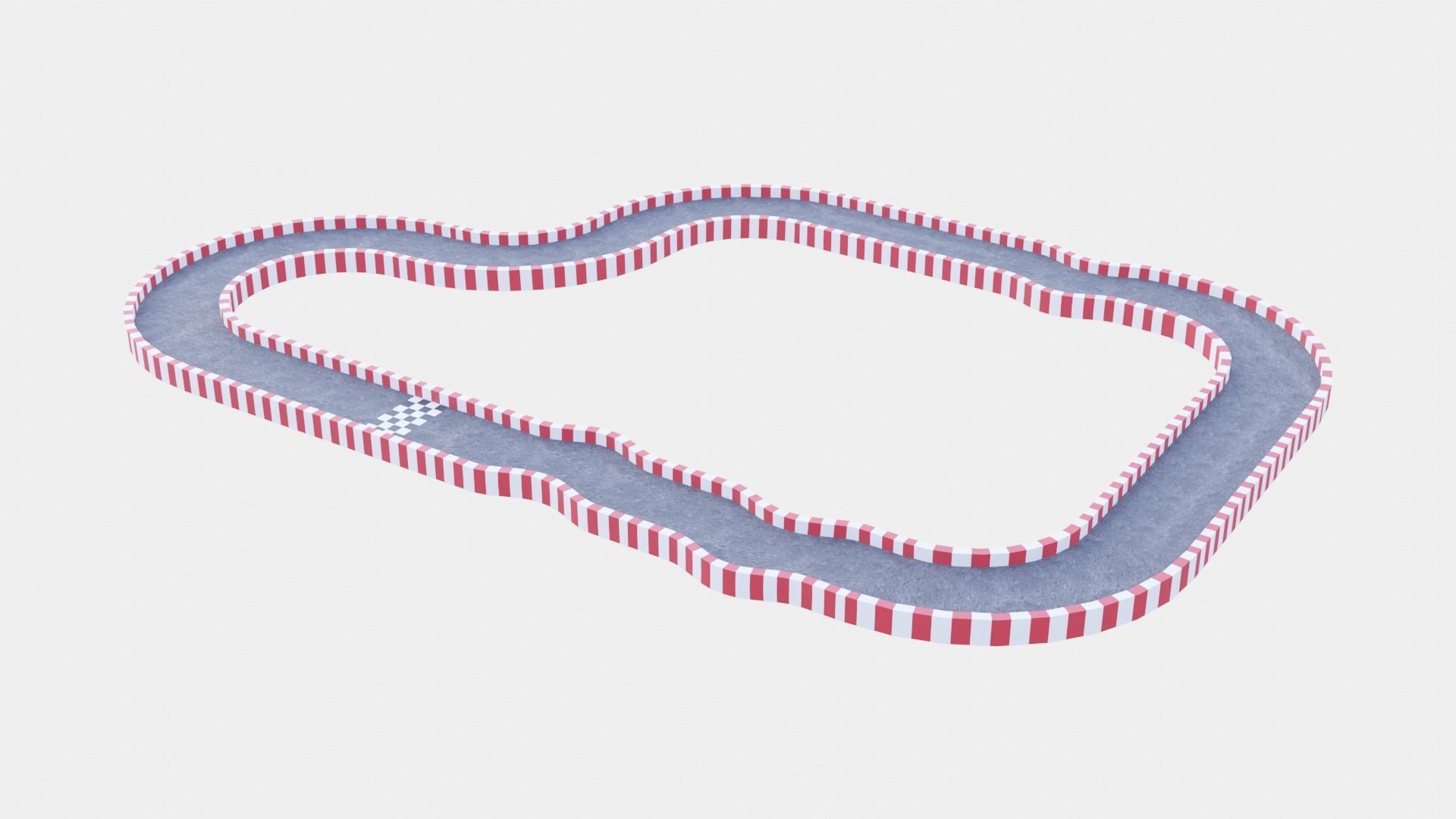 Racetrack Segments Collection Low-poly 3D model_21