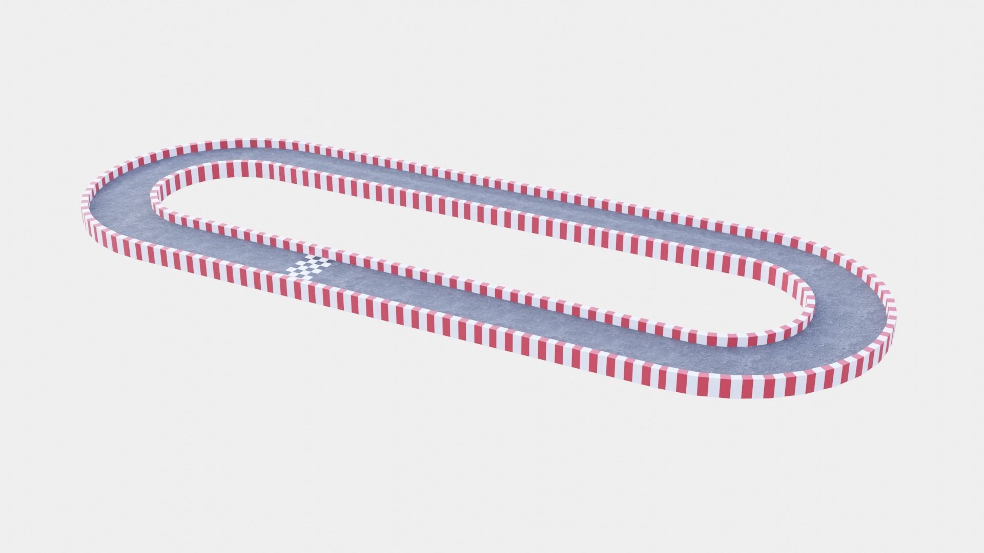 Racetrack Segments Collection Low-poly 3D model_20
