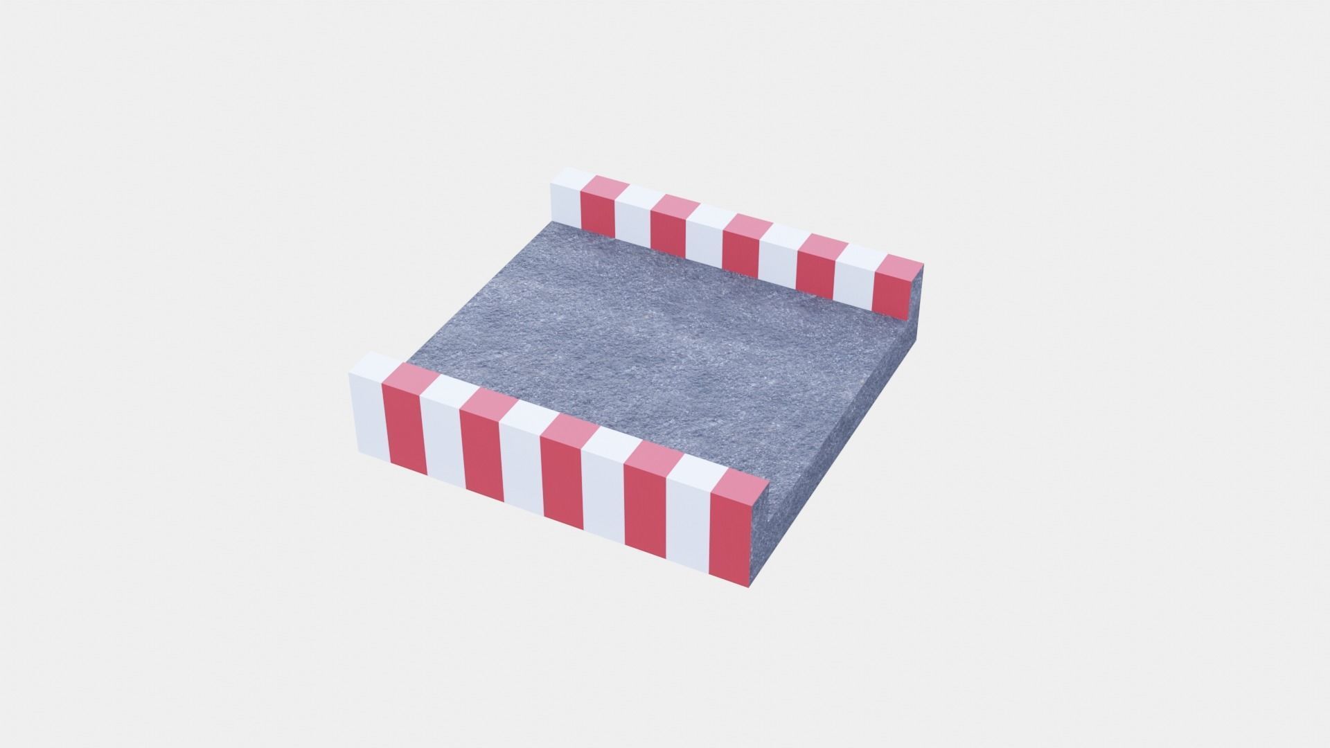 Racetrack Segments Collection Low-poly 3D model_6