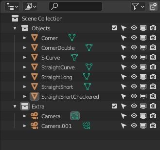 Racetrack Segments Collection Low-poly 3D model_27