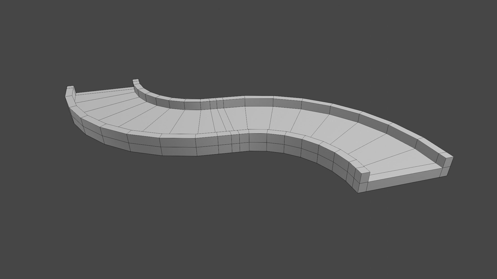 Racetrack Segments Collection Low-poly 3D model_13