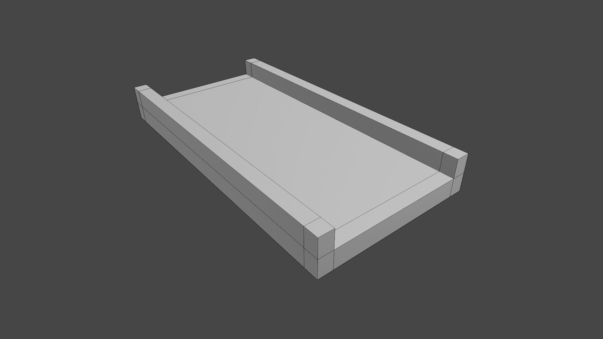 Racetrack Segments Collection Low-poly 3D model_16