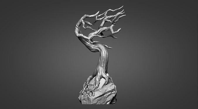 Tree - pedestal for characters 01 - 05 3D print model