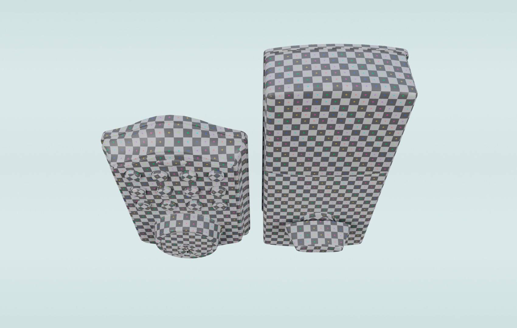 Modern Digital Door Lock Low-poly 3D model_36