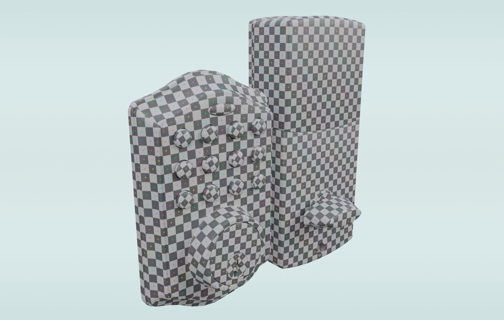 Modern Digital Door Lock Low-poly 3D model_12