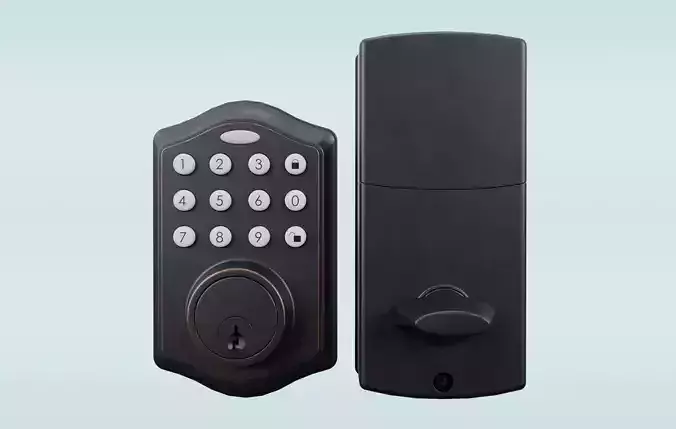 Modern Digital Door Lock Low-poly 3D model