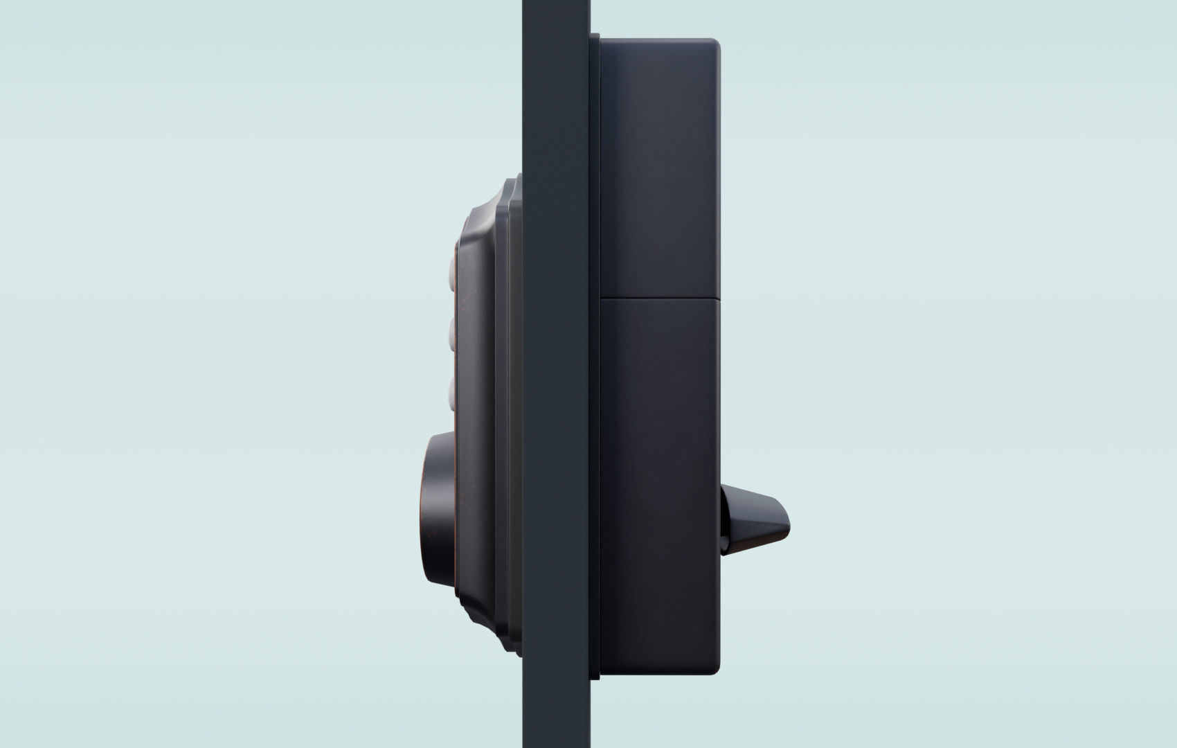 Modern Digital Door Lock Low-poly 3D model_6