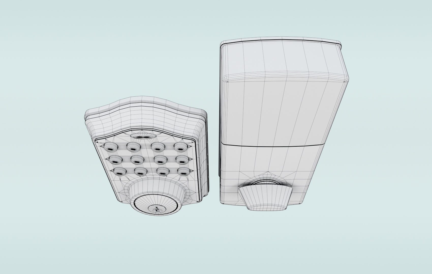 Modern Digital Door Lock Low-poly 3D model_26