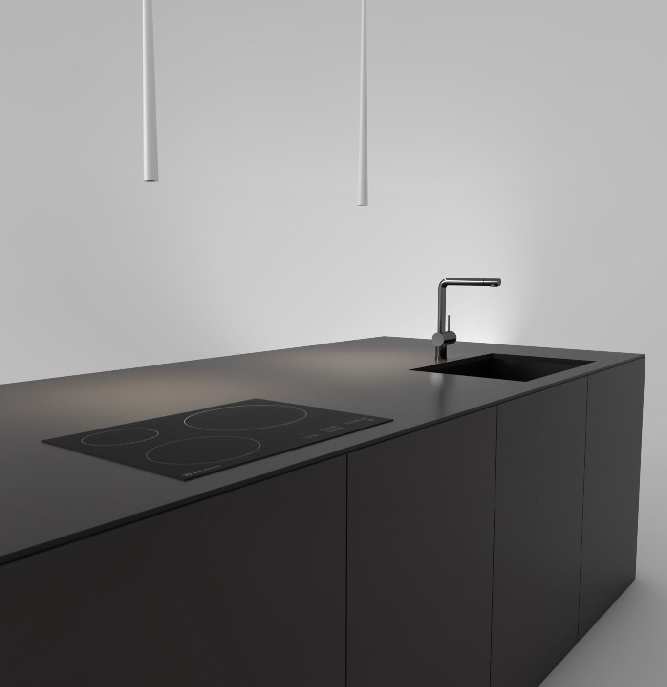 Modern kitchen 3D model_2