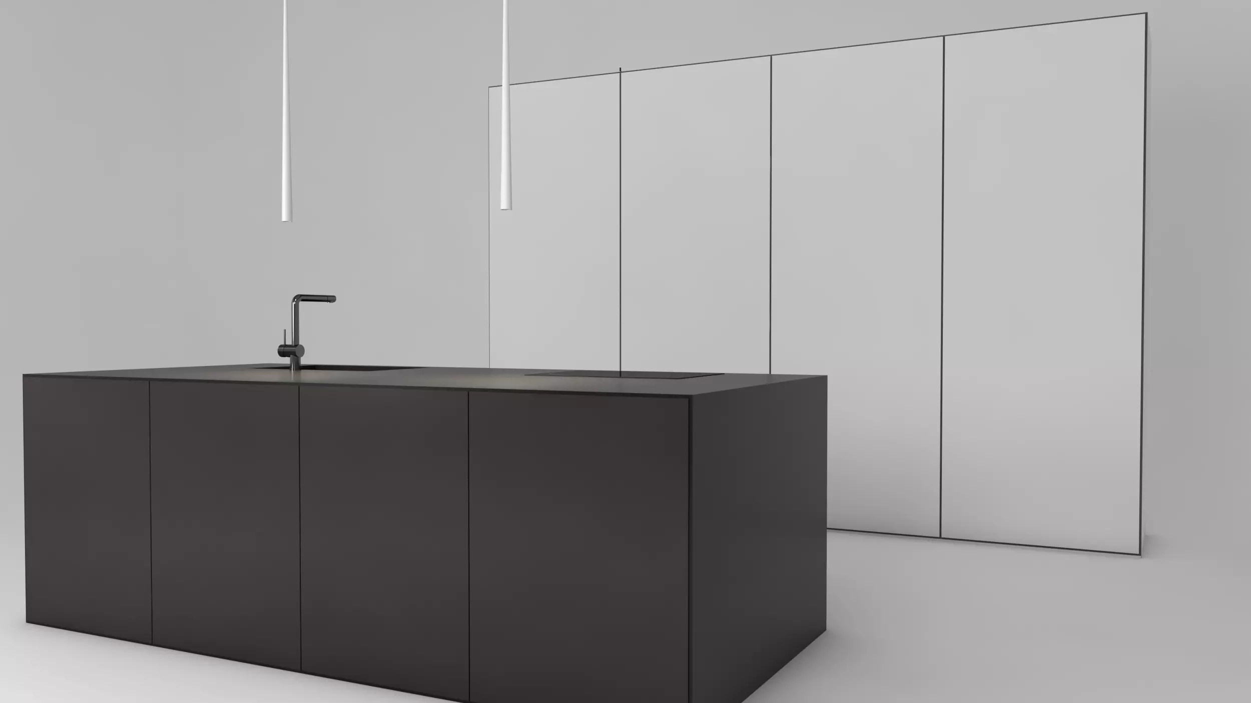 Modern kitchen 3D model_0