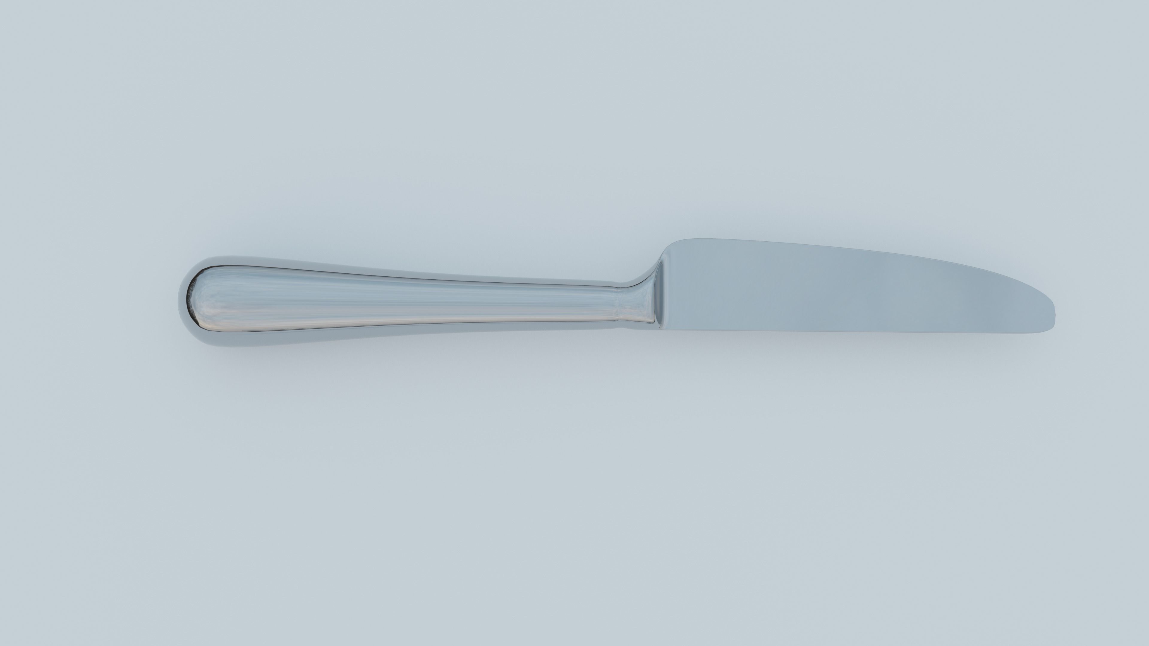 Fork and knife Low-poly 3D model_6