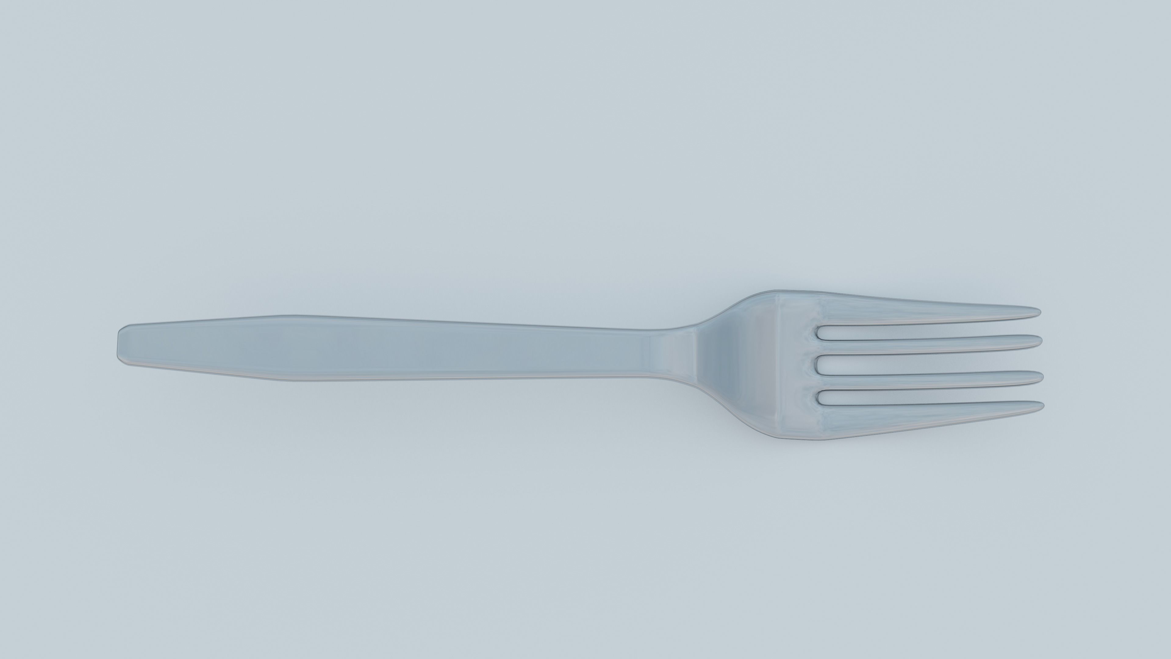 Fork and knife Low-poly 3D model_5