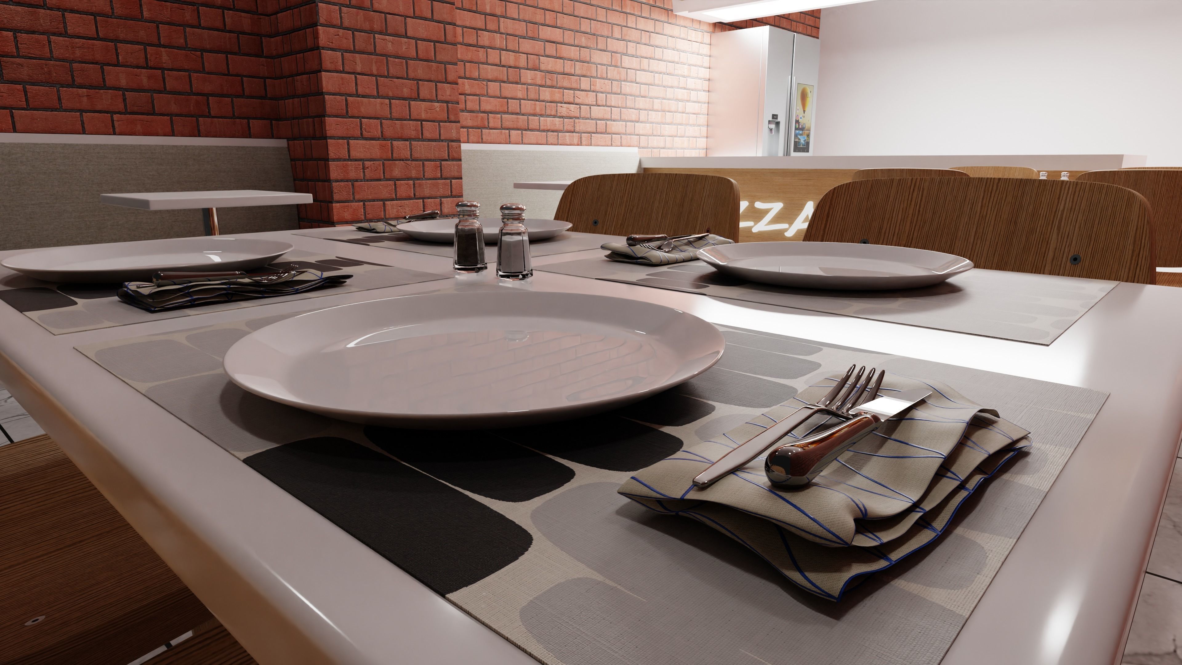 Fork and knife Low-poly 3D model_2