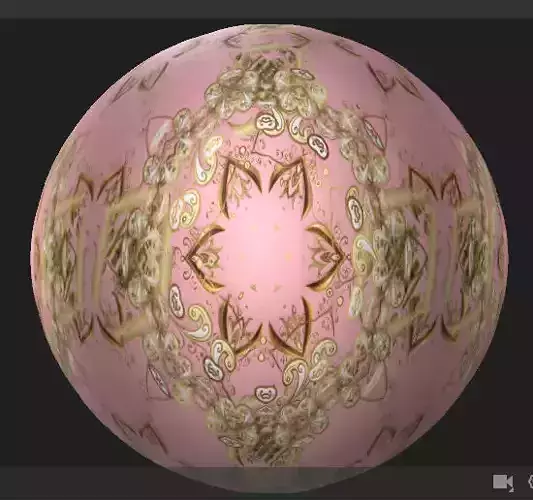 Vintage golden doodles Surface PBR Texture