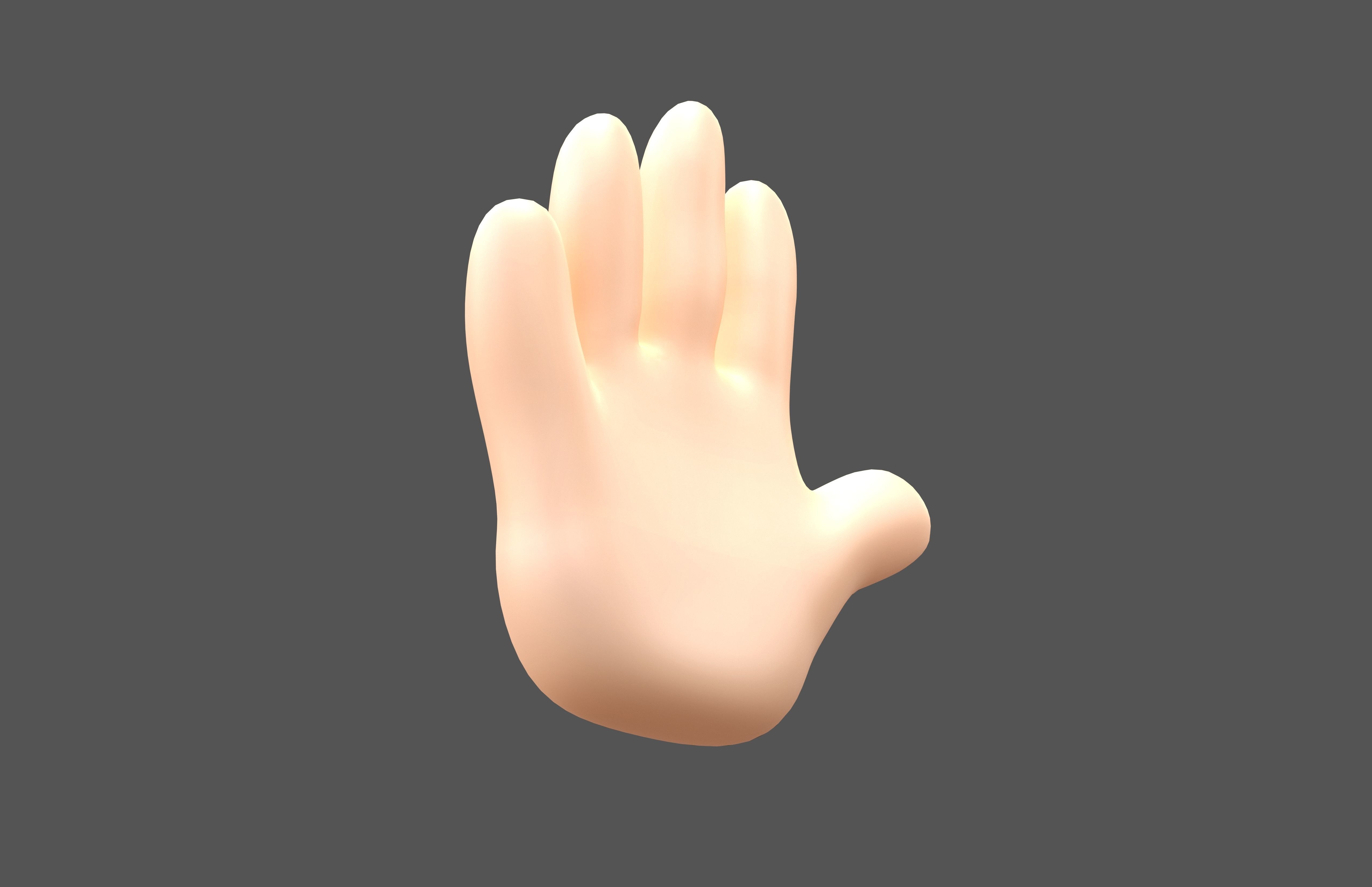 Hand v1 001 Low-poly 3D model_3