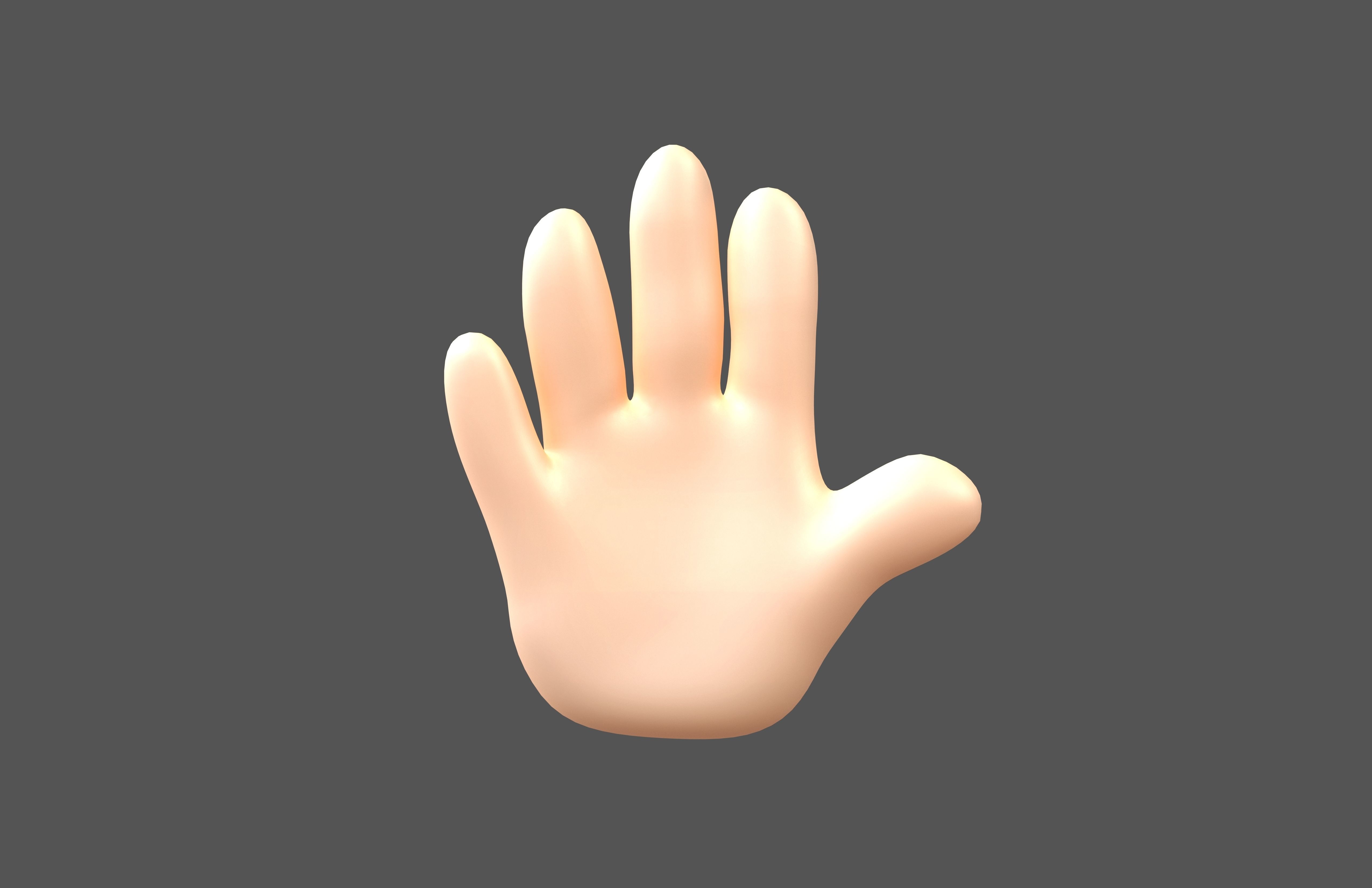 Hand v1 001 Low-poly 3D model_2