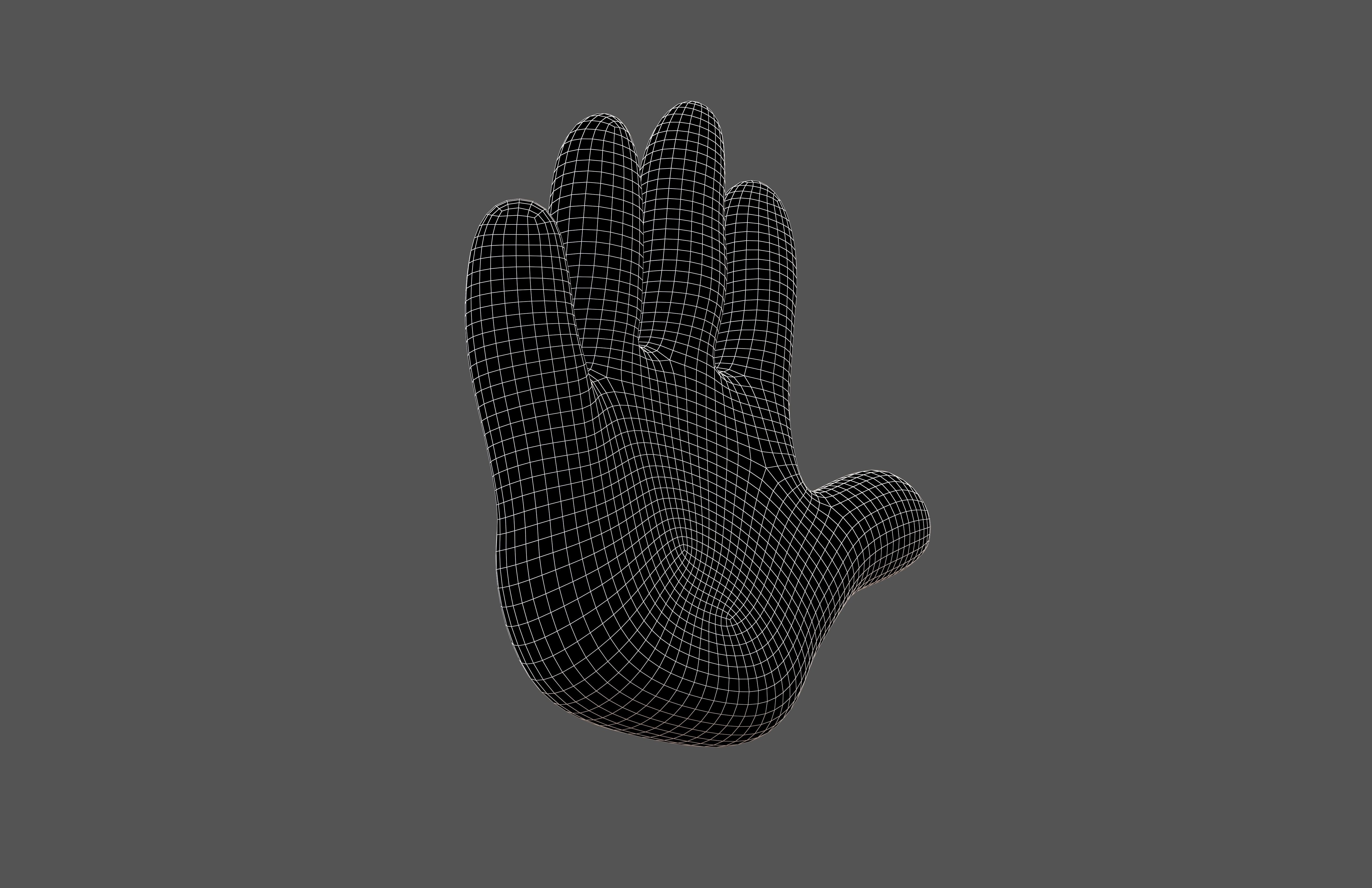 Hand v1 001 Low-poly 3D model_7