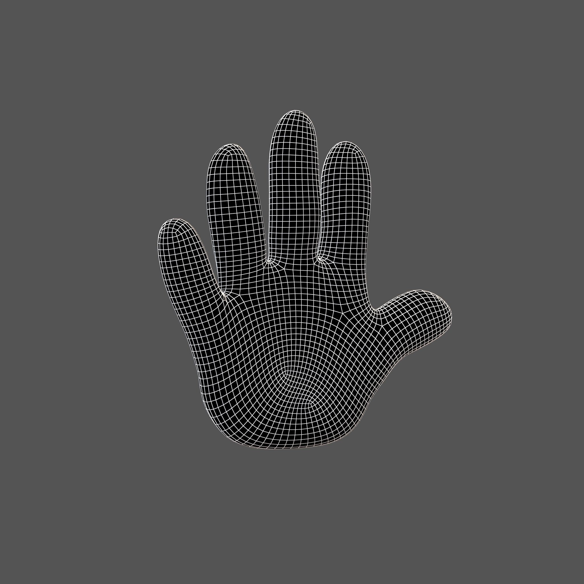 Hand v1 001 Low-poly 3D model_5