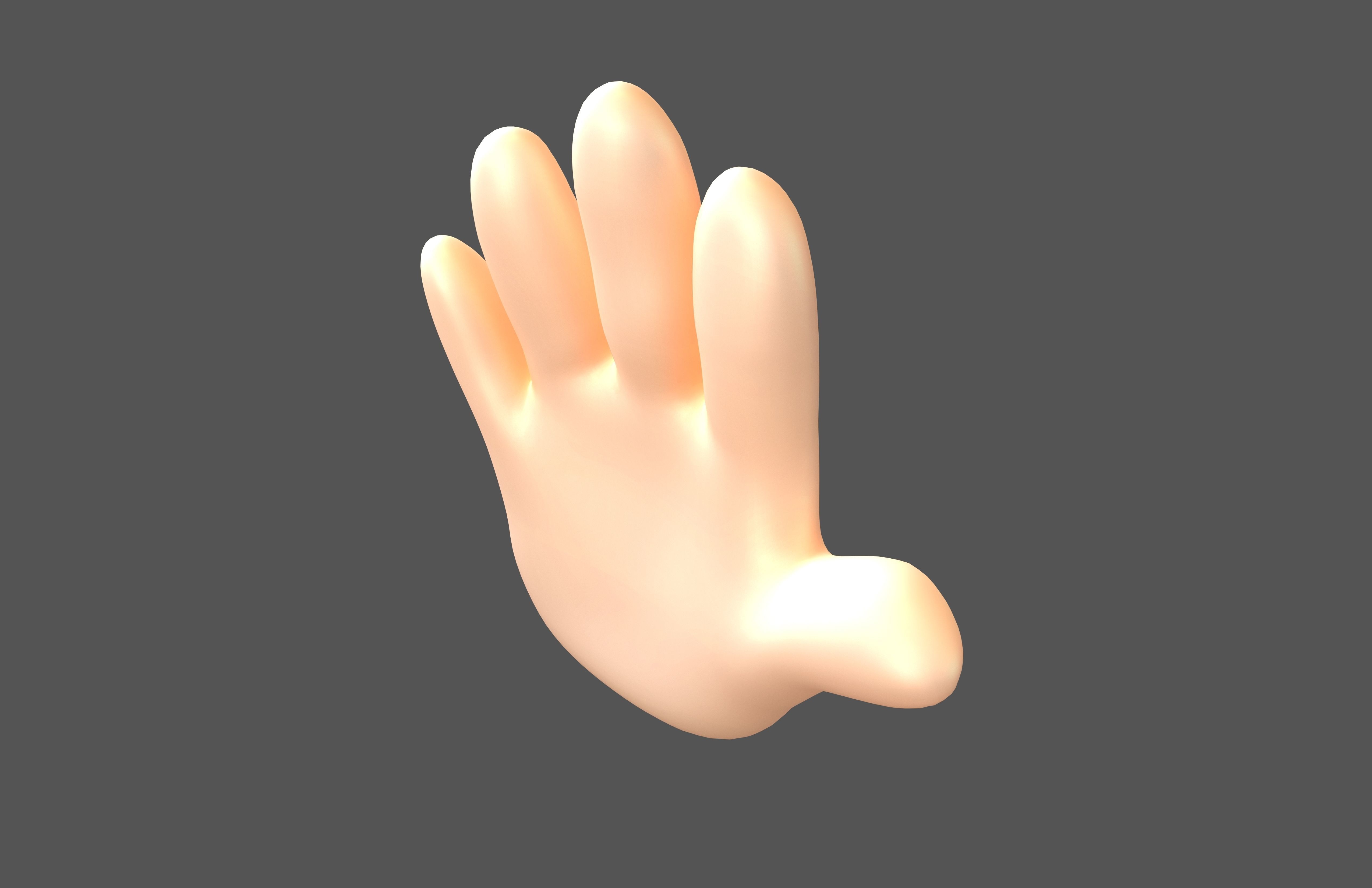 Hand v1 001 Low-poly 3D model_1