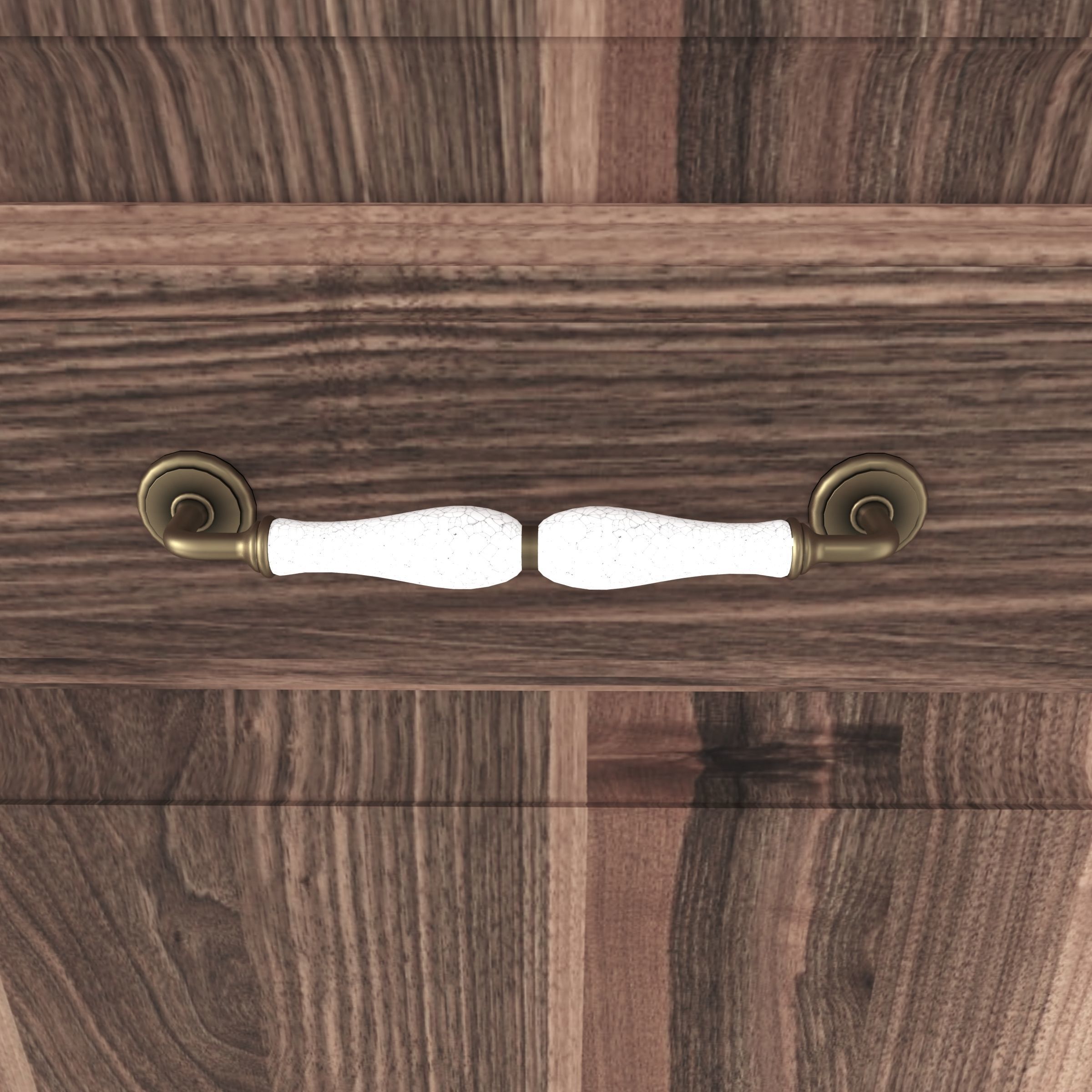 Old classic front door 3D model_2