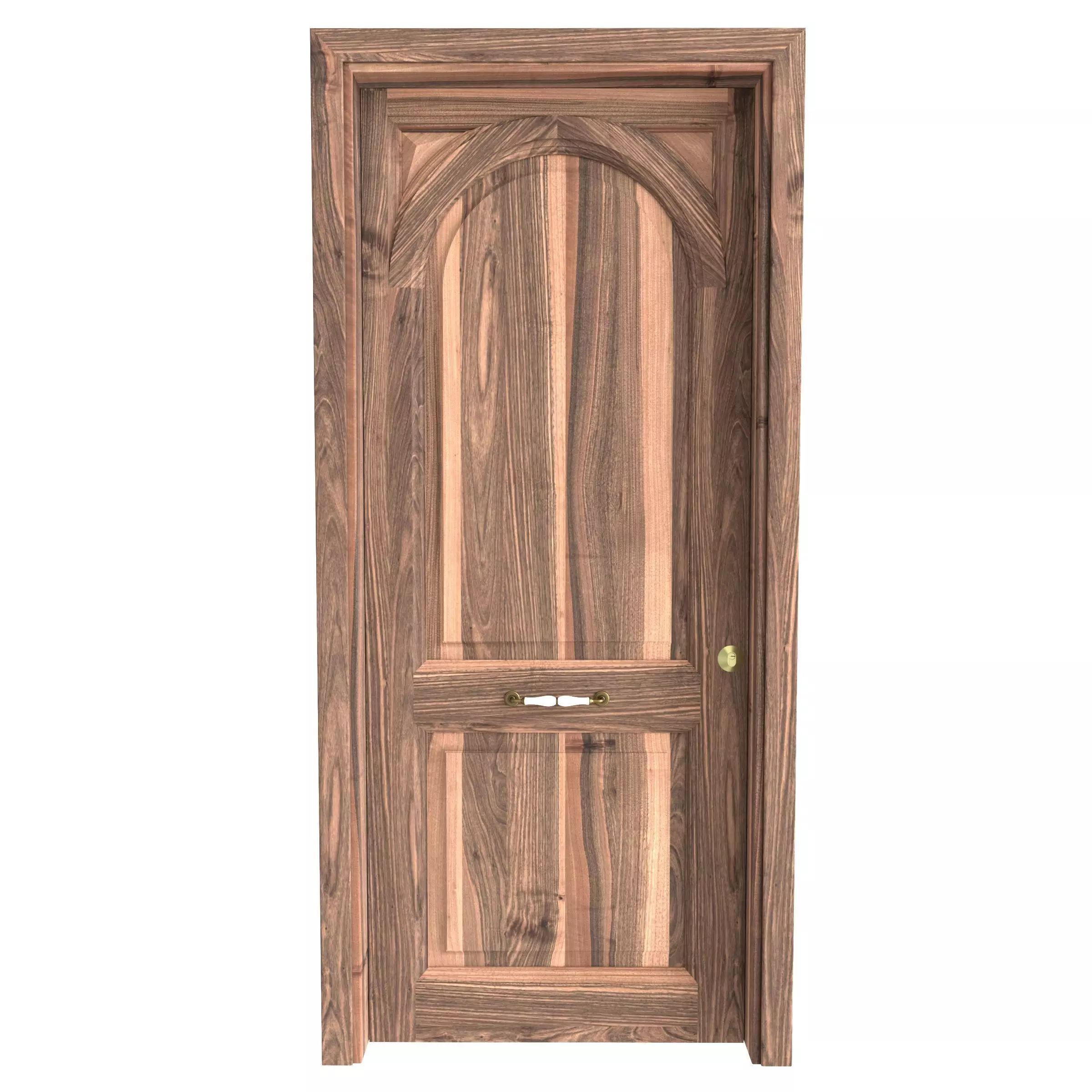 Old classic front door 3D model_0