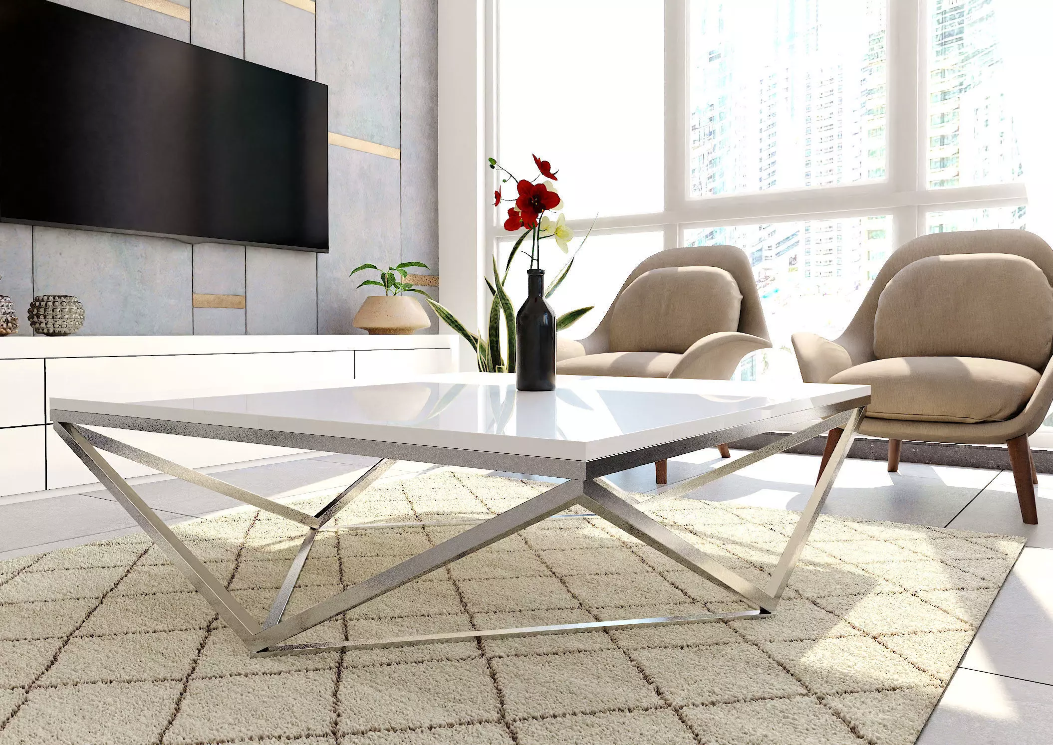 3D Coffee table hexa Free 3D model