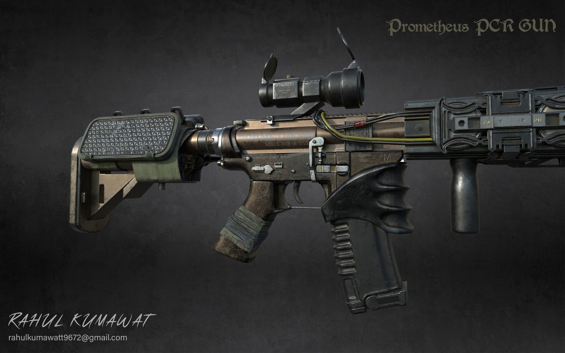 Prometheus PCR GUN  Low-poly 3D model_7