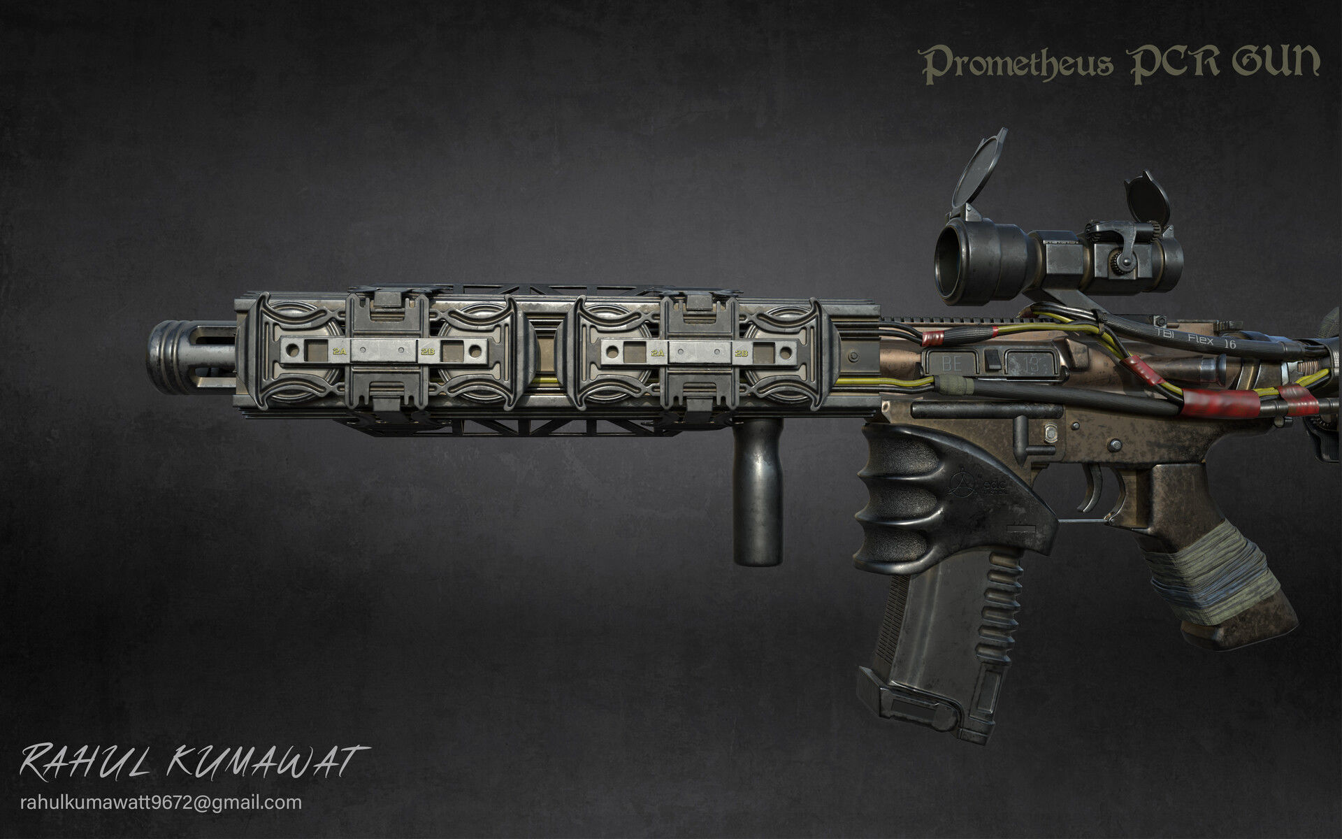 Prometheus PCR GUN  Low-poly 3D model_6