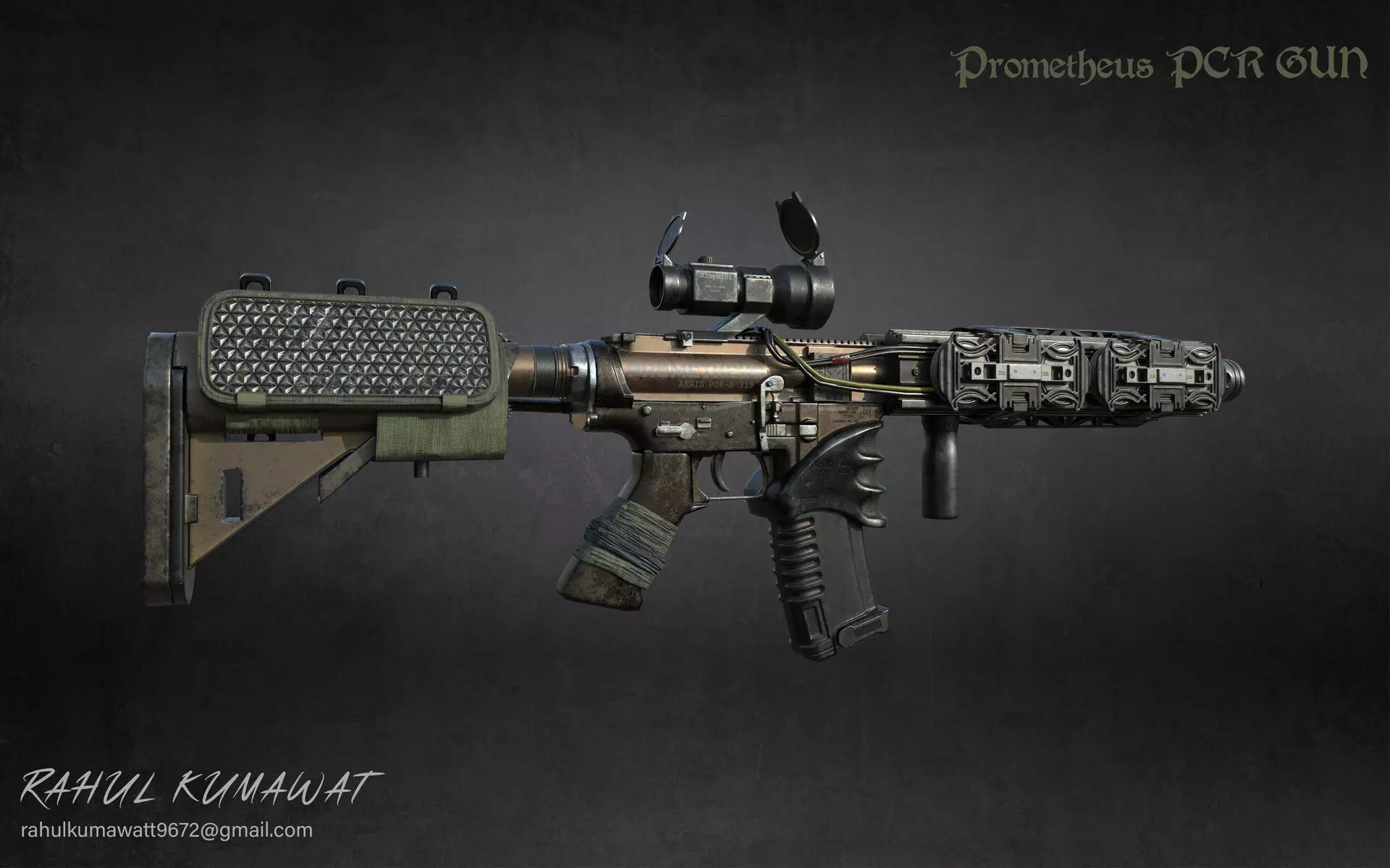 Prometheus PCR GUN  Low-poly 3D model_0