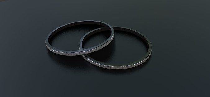 Bangles two wedding rings Free 3D model