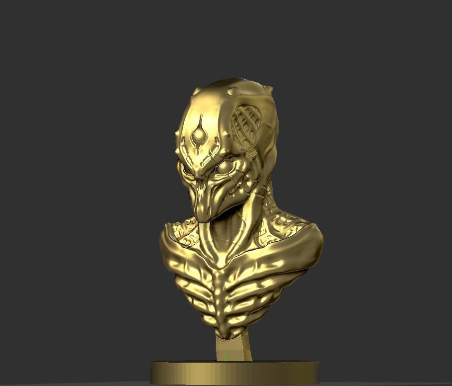Alien Bust 3D print model