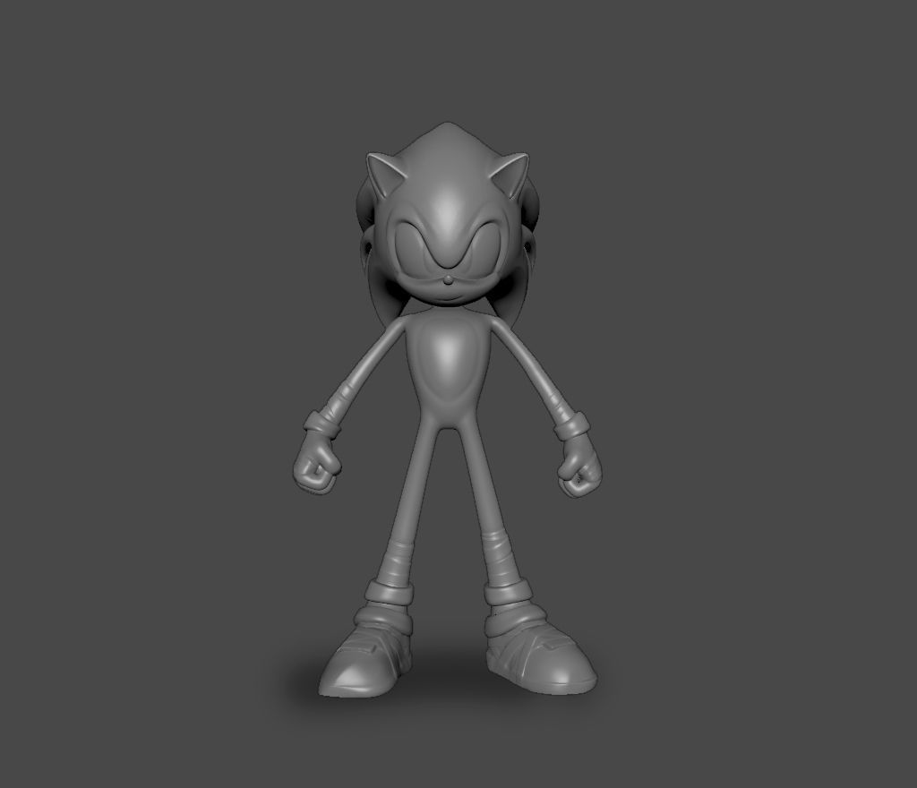 Sonic hedgehog 3D print model_1