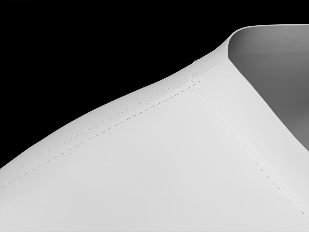 TShirt realistic with seam 3D model_2