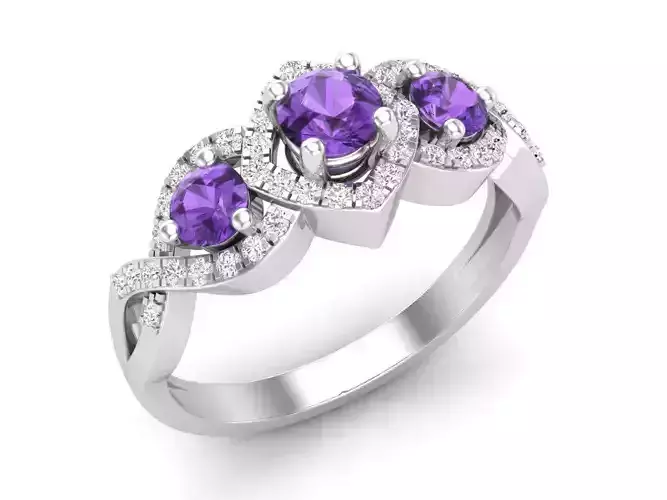 Three Stone Engagement Rings for woman