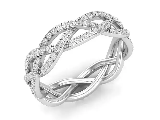 Diamond jewelry Eternity Band for woman 3D print model