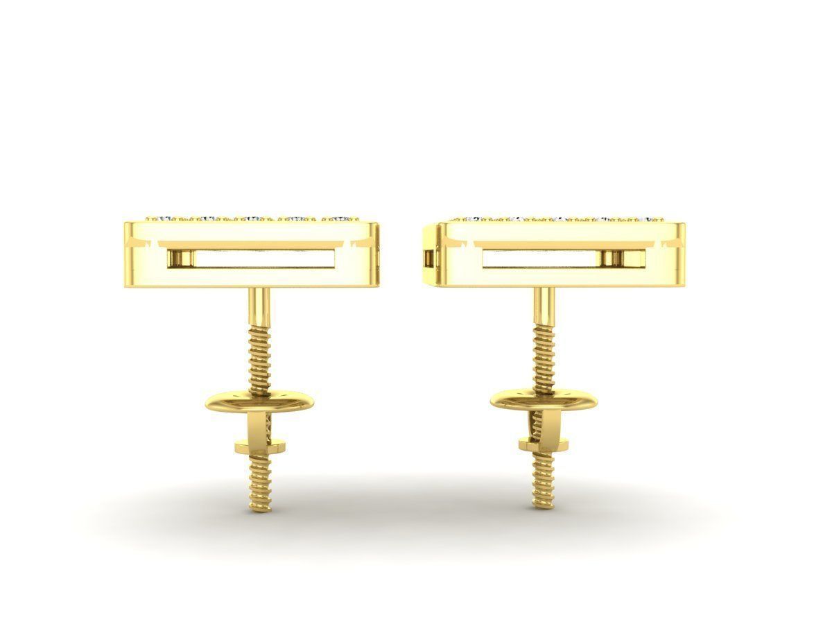 Diamond earrings for woman 3D print model_9