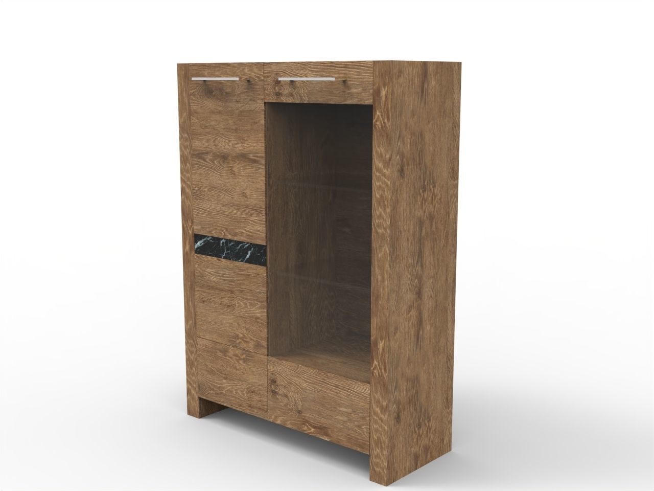 Modern Cabinet Low-poly 3D model_2