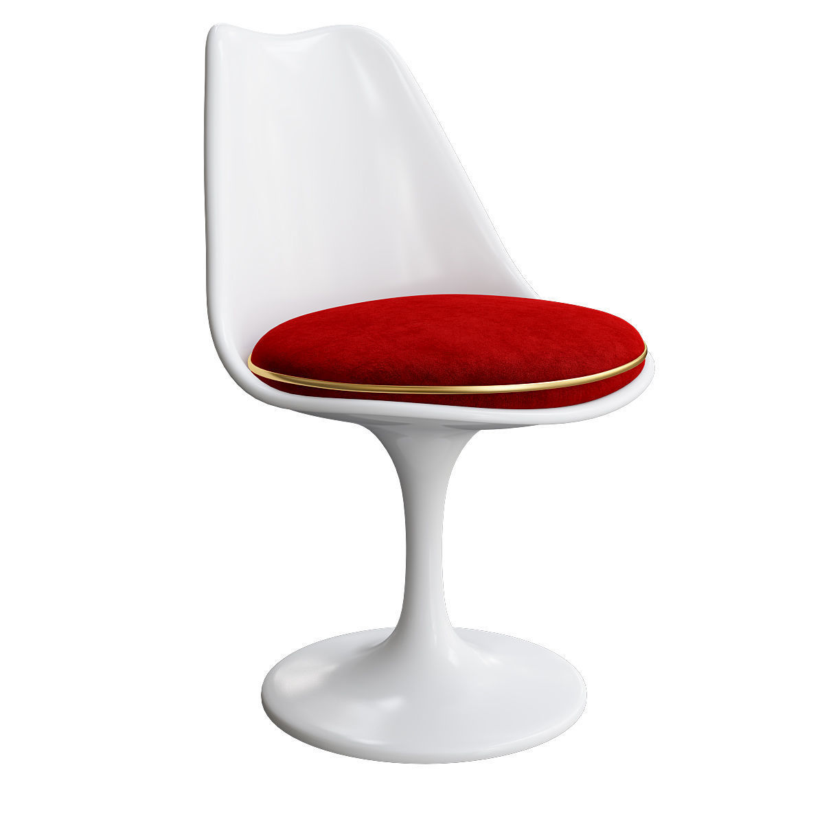 The Tulip Armless Chair 3d model Low-poly 3D model_3