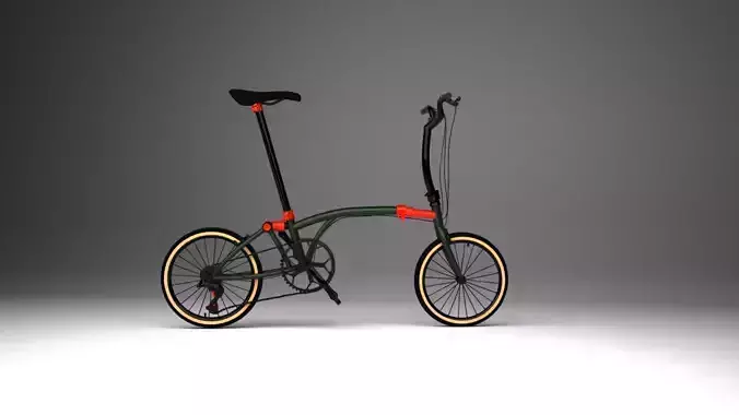 Brompton green special edition 2021 3d model