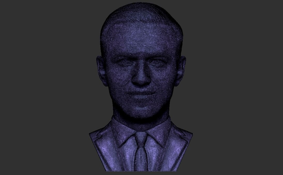 Alexey Navalny bust 3D printing ready stl obj formats 3D print model_32