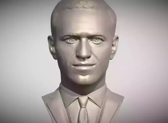 Alexey Navalny bust 3D printing ready stl obj formats 3D print model