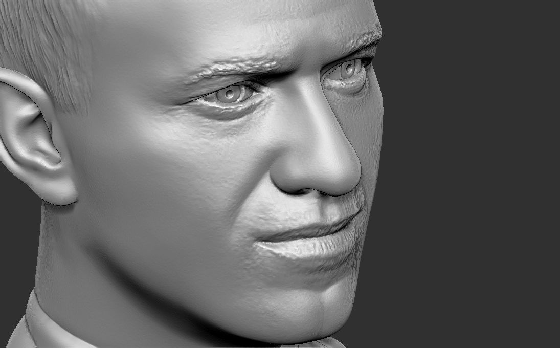 Alexey Navalny bust 3D printing ready stl obj formats 3D print model_27