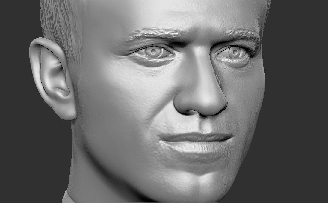 Alexey Navalny bust 3D printing ready stl obj formats 3D print model_24