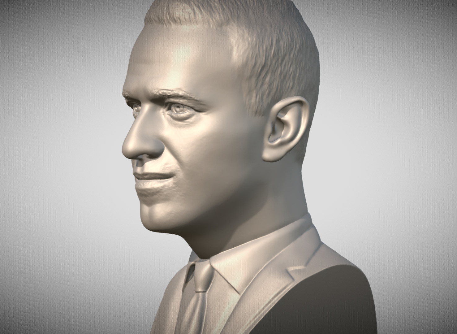 Alexey Navalny bust 3D printing ready stl obj formats 3D print model_4